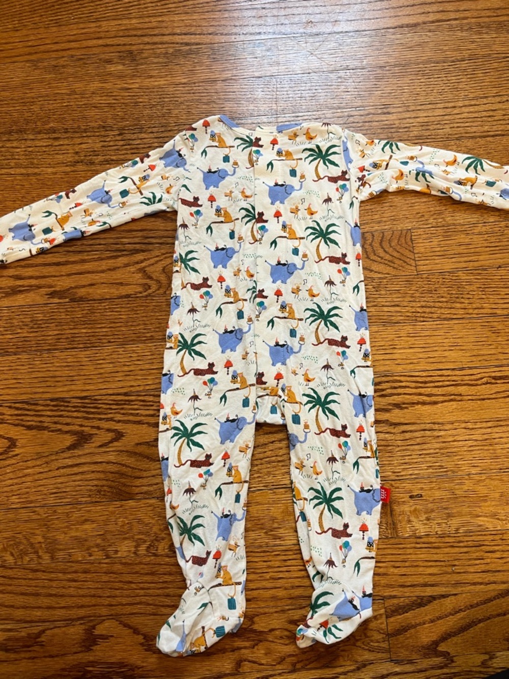 Magnetic Me White with Tropical Jungle Animal Print | 6-9M